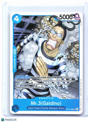2026 One Piece—Mr.3(Galdino) #OP16-056 The Time of Battle—Super Rare Foil