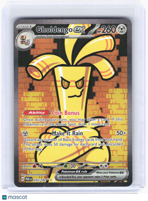 2023 Pokemon—Gholdengo ex #252/182 Paradox Rift—Special Illustration Rare Holo