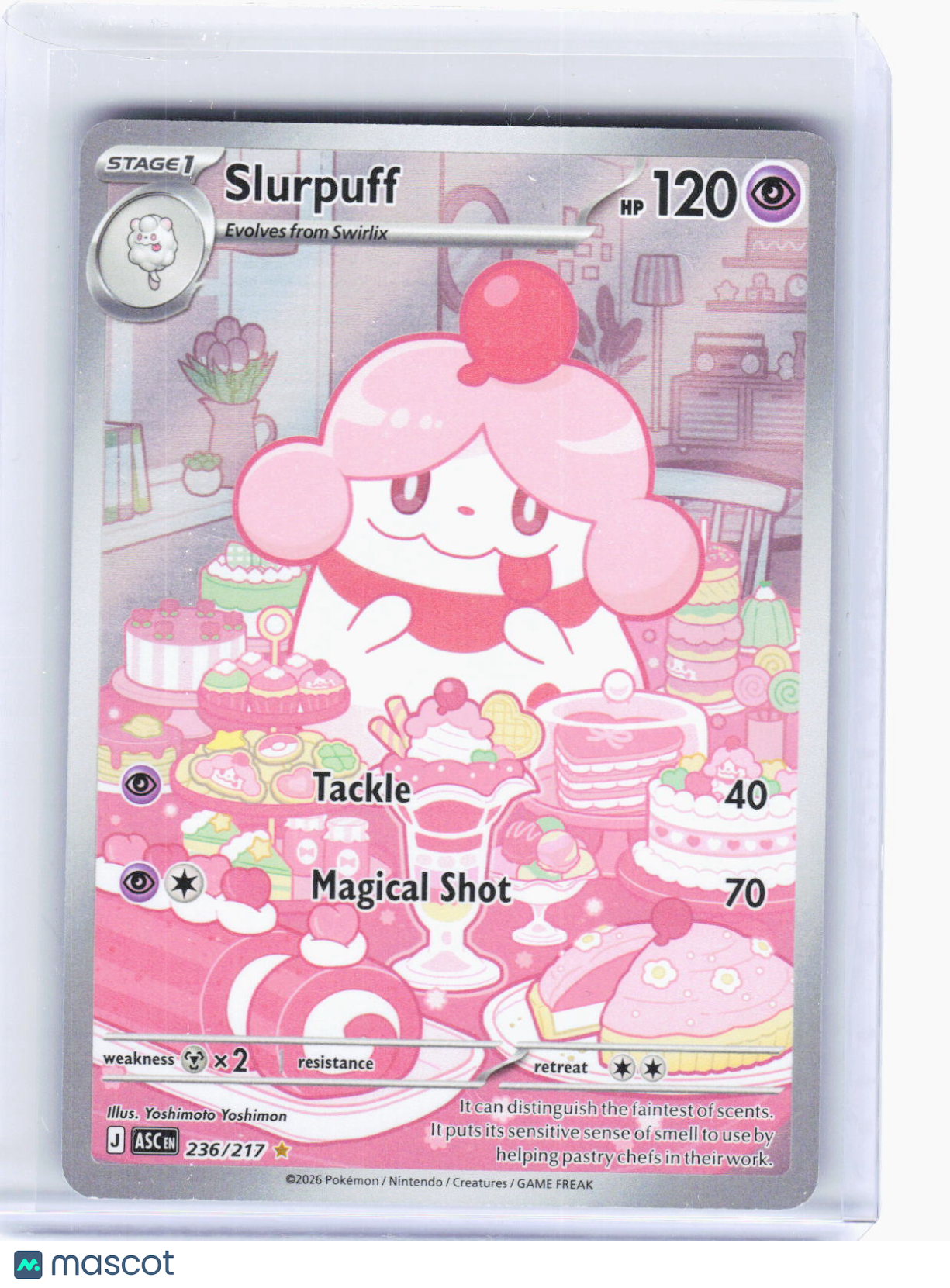 2026 Pokemon—Slurpuff #236/217 Ascended Heroes—Illustration Rare Holo