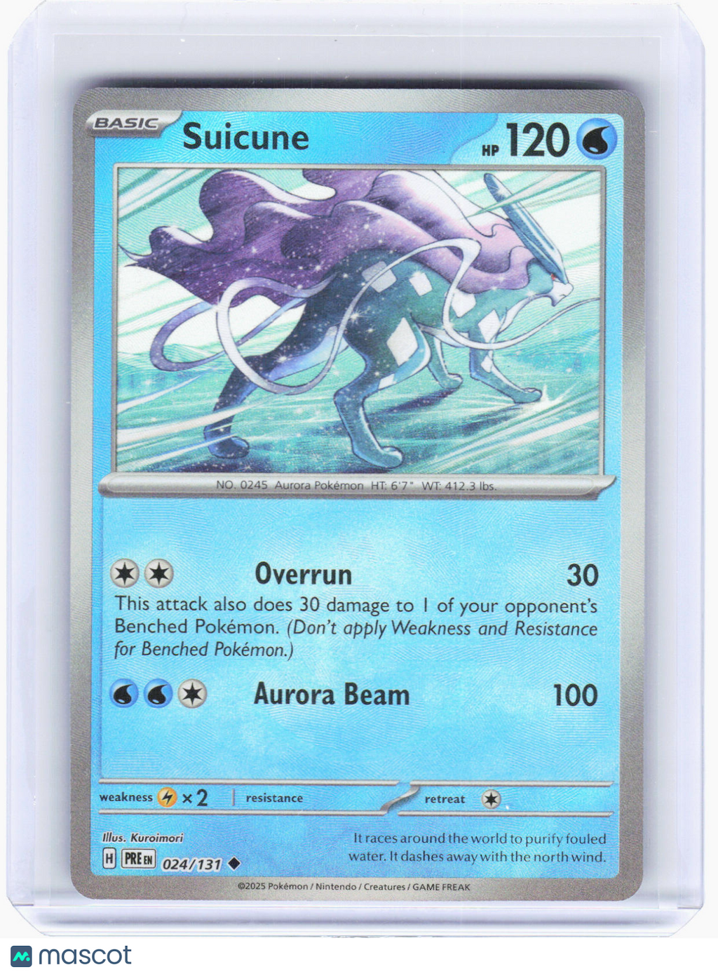 2025 Pokemon—Suicune (Master Ball Pattern) #024/131 Prismatic Evolutions—Holo