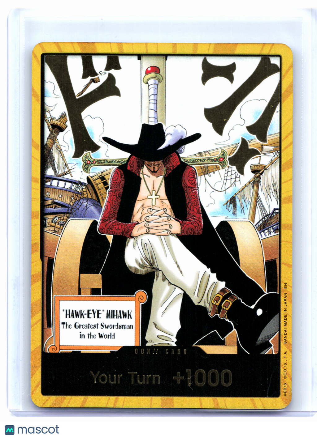 2026 One Piece—DON!! Card (Dracule Mihawk) (Gold) OP14—DON!! Foil [LP]