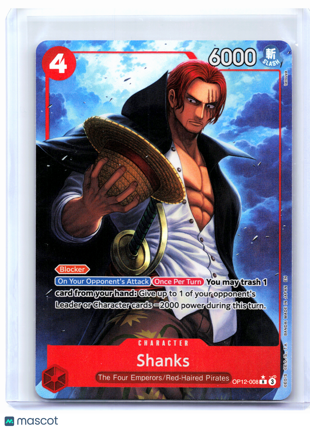 2025 One Piece—Shanks (Alternate Art) #OP12-008 Legacy of the Master—Rare Foil