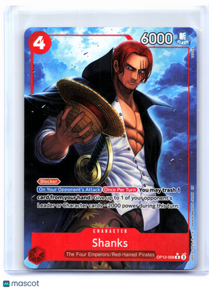 2025 One Piece—Shanks (Alternate Art) #OP12-008 Legacy of the Master—Rare Foil