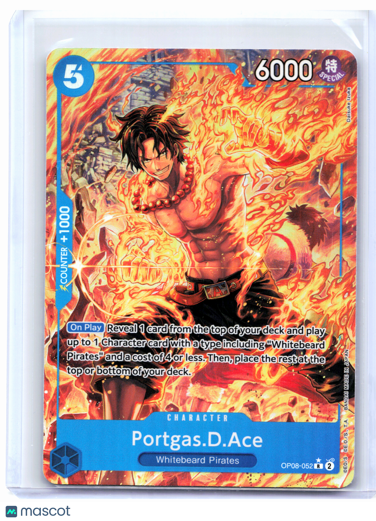 2024 One Piece—Portgas.D.Ace (Alternate Art) #OP08-052 Two Legends—Rare Foil