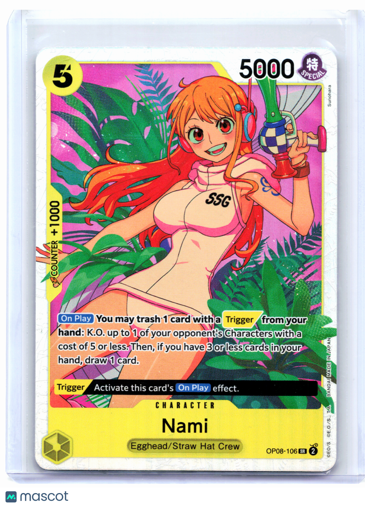 2024 One Piece Card Game—Nami #OP08-106 Two Legends—Super Rare Foil