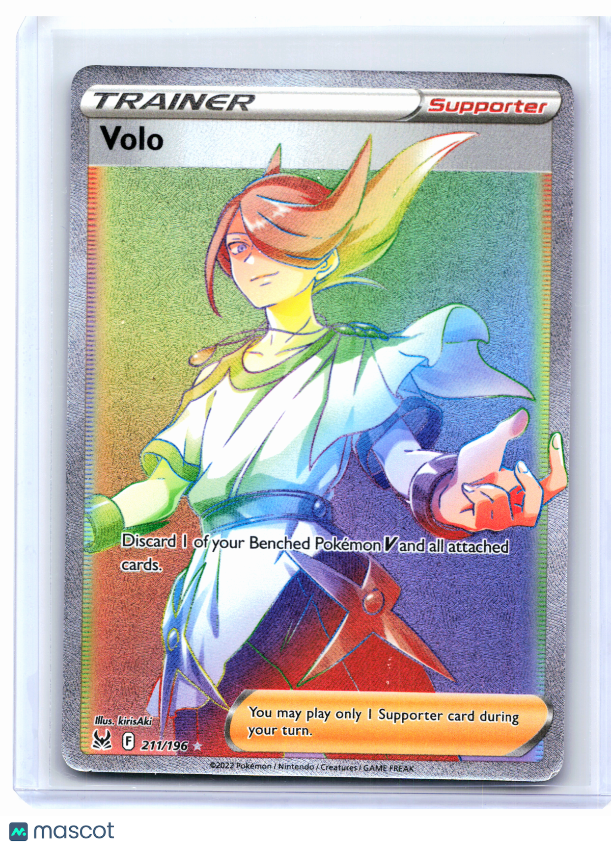 2022 Pokemon—Volo #211/196 Lost Origin—Secret Rare Rainbow