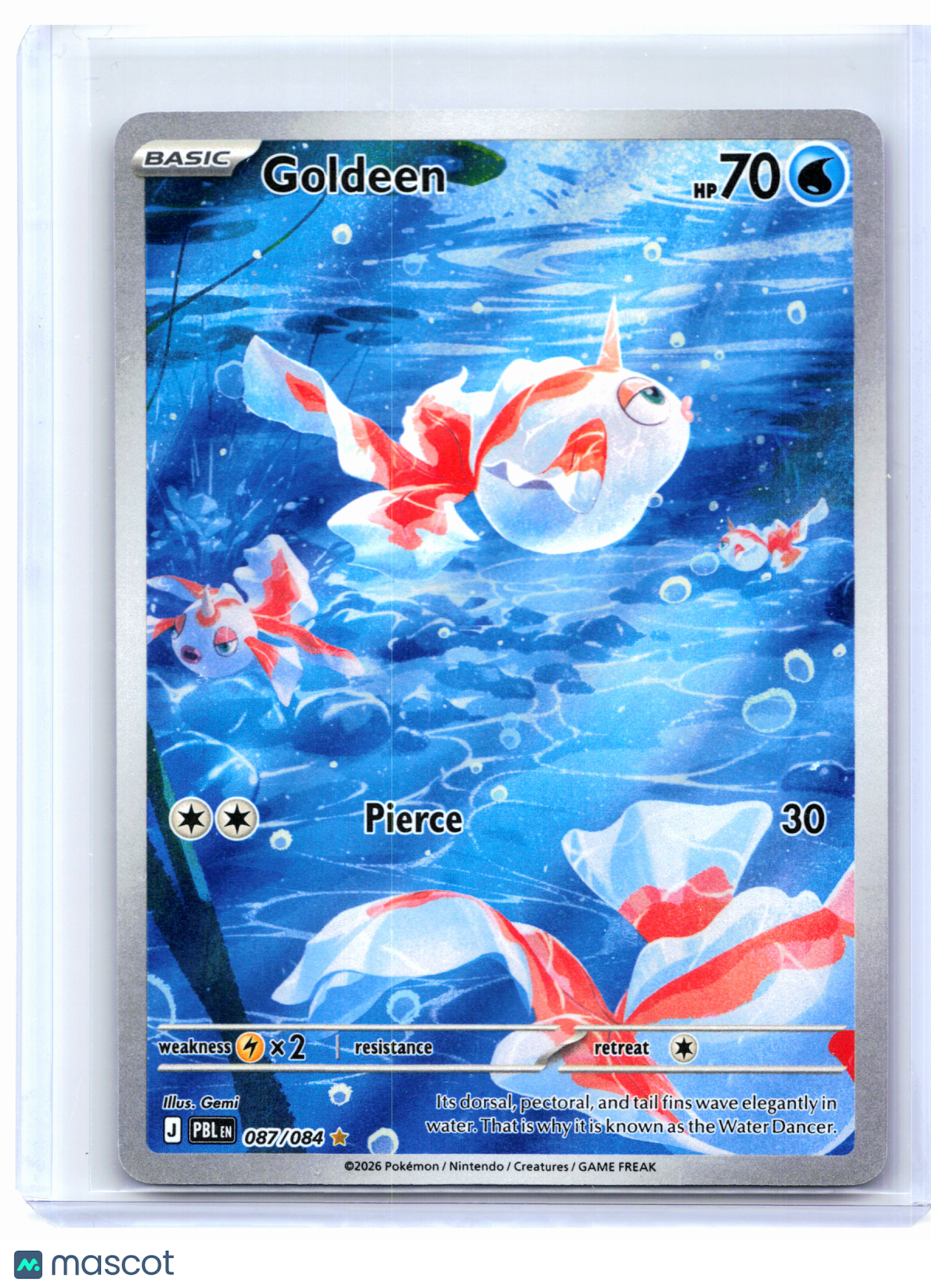 2026 Pokemon—Goldeen #087/084 Pitch Black—Illustration Rare Holo