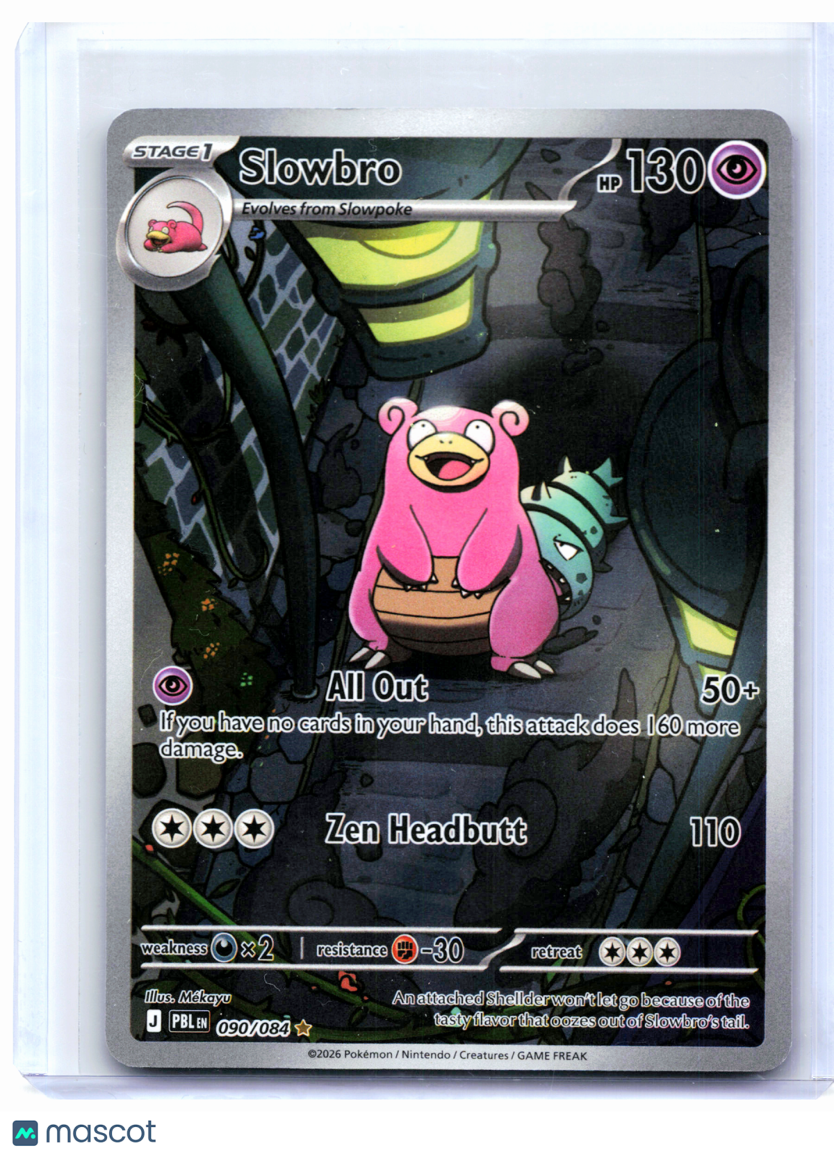 2026 Pokemon—Slowbro #090/084 Pitch Black—Illustration Rare Holo