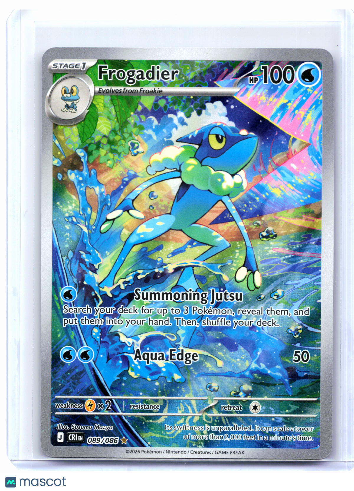 2026 Pokemon—Frogadier #089/086 Chaos Rising—Illustration Rare Holo