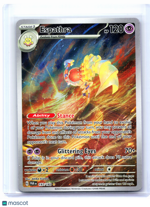 2023 Pokemon—Espathra #197/182 Paradox Rift—Illustration Rare Holo
