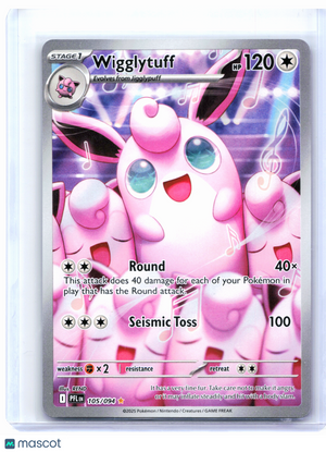2025 Pokemon—Wigglytuff #105/094 Phantasmal Flames—Illustration Rare Holo