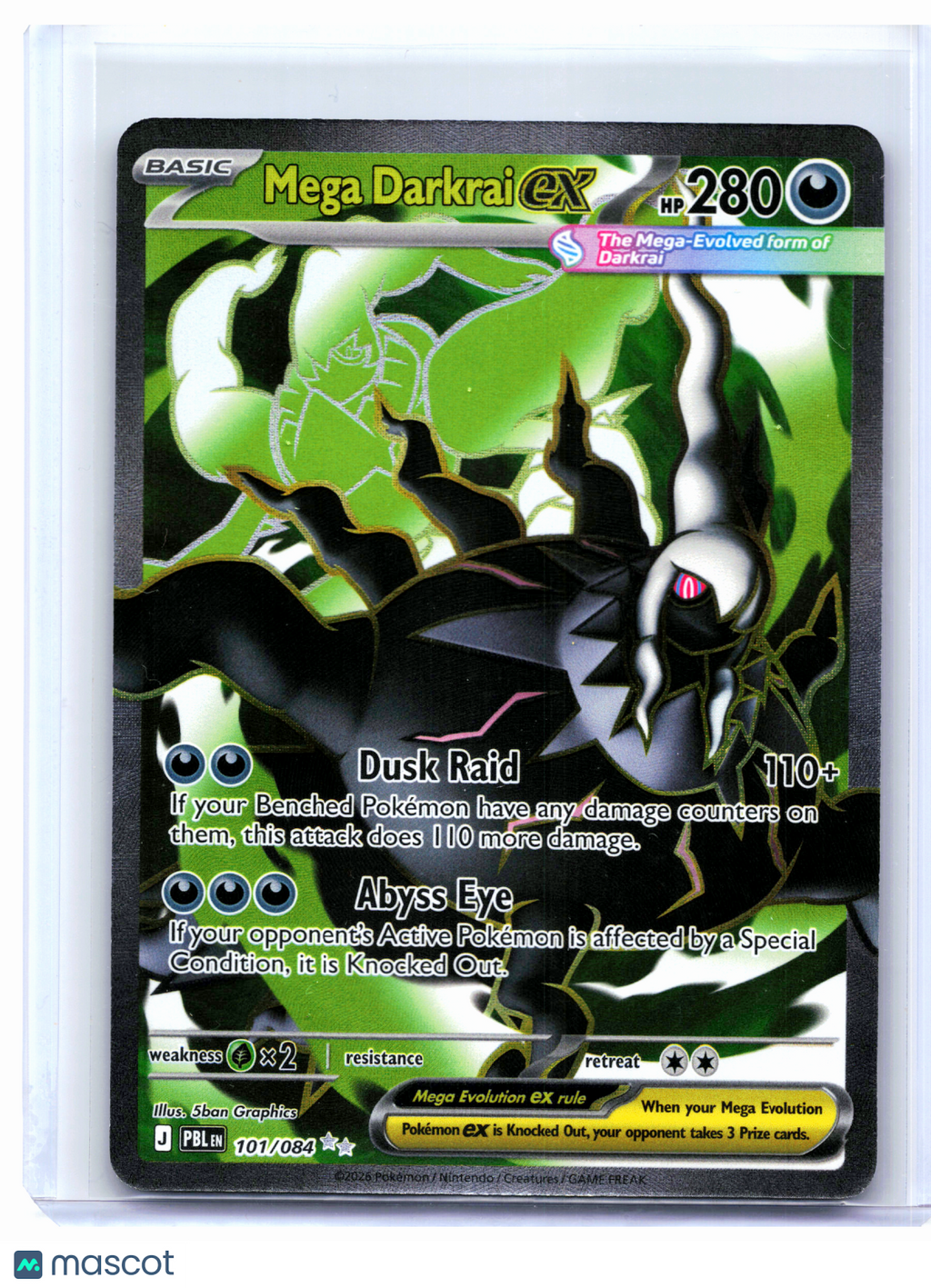 2026 Pokemon—Mega Darkrai ex #101/084 Pitch Black—Ultra Rare Holo