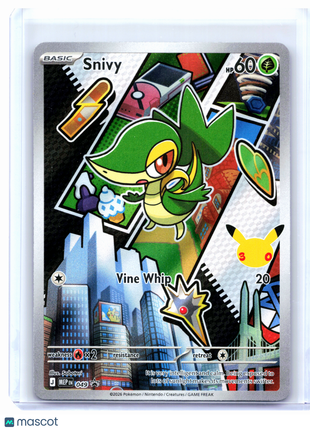 2026 Pokemon—Snivy #049 Mega Evolution Promo—Black Star Promo Holo