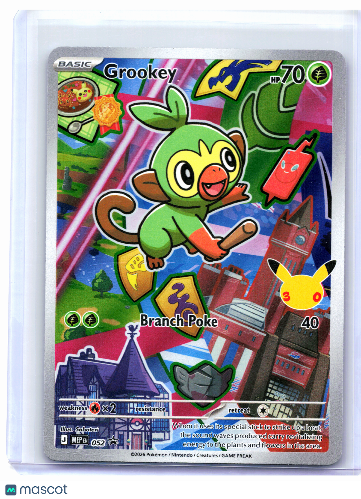2026 Pokemon—Grookey #052 Mega Evolution Promo—Black Star Promo Holo