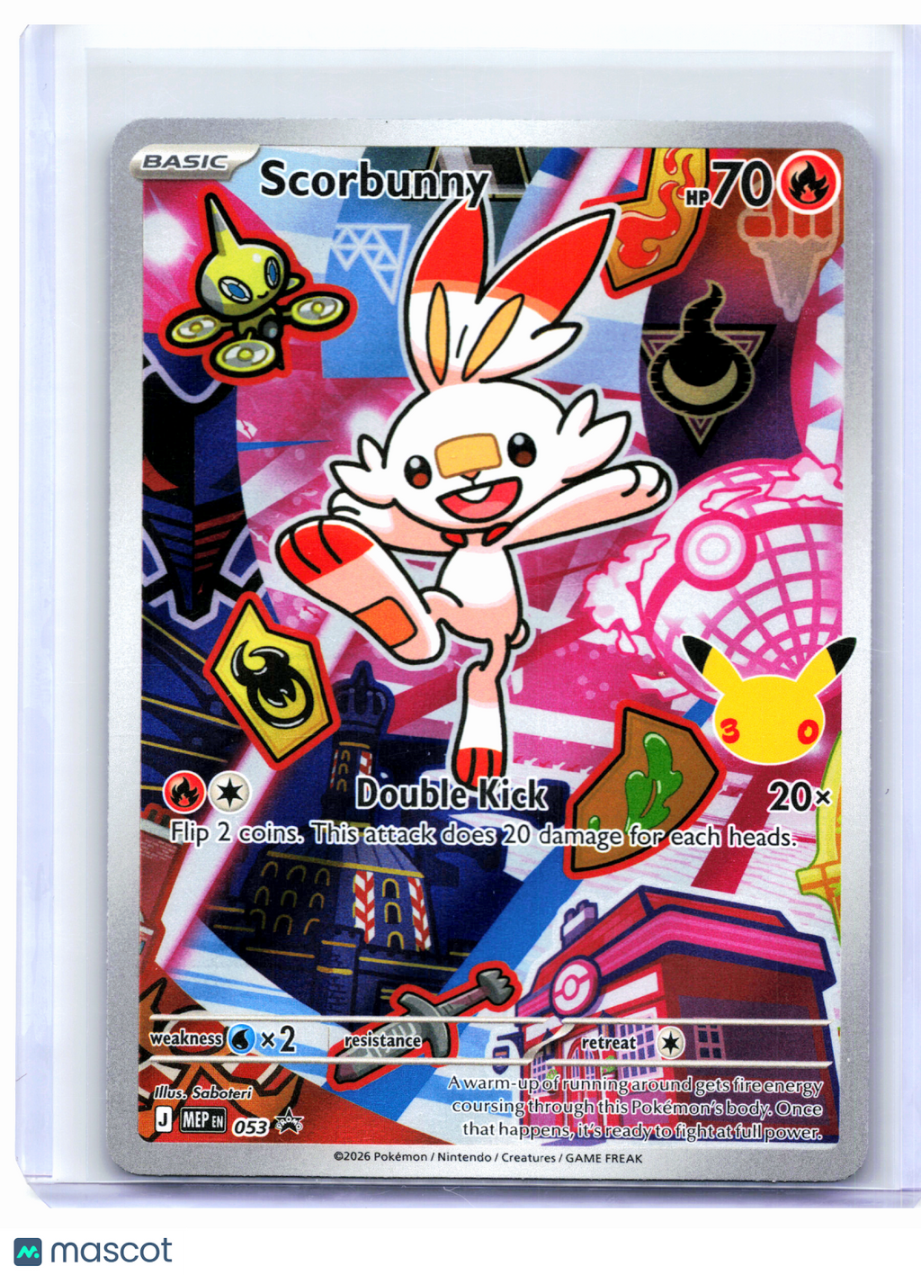 2026 Pokemon—Scorbunny #053 Mega Evolution Promo—Black Star Promo Holo