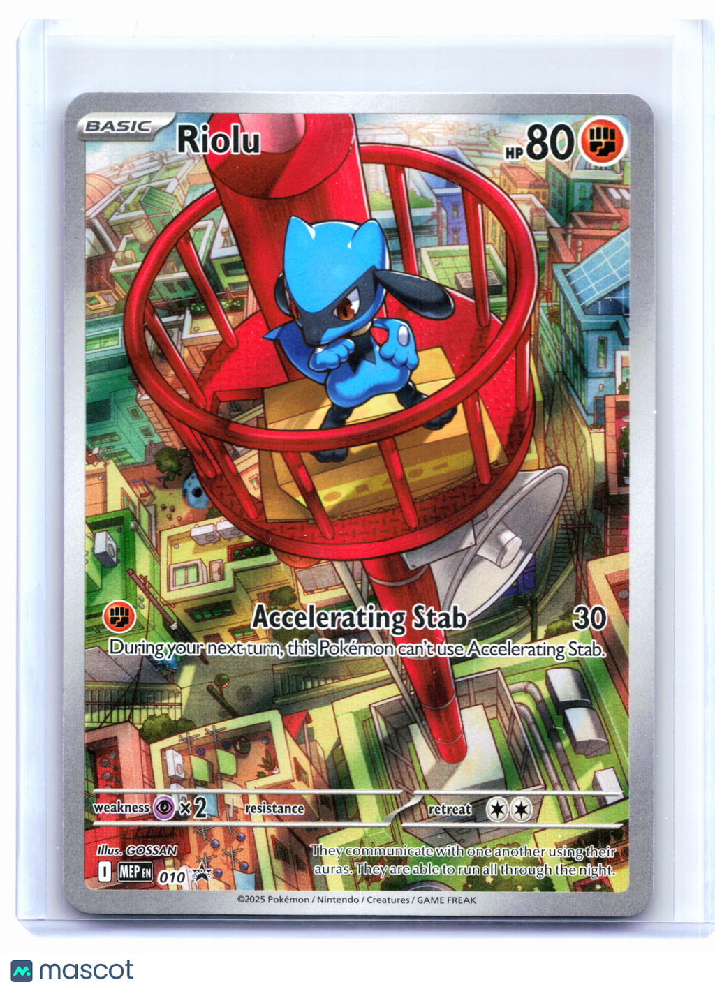 2025 Pokemon—Riolu #010 Mega Evolution Promo—Black Star Promo Holo