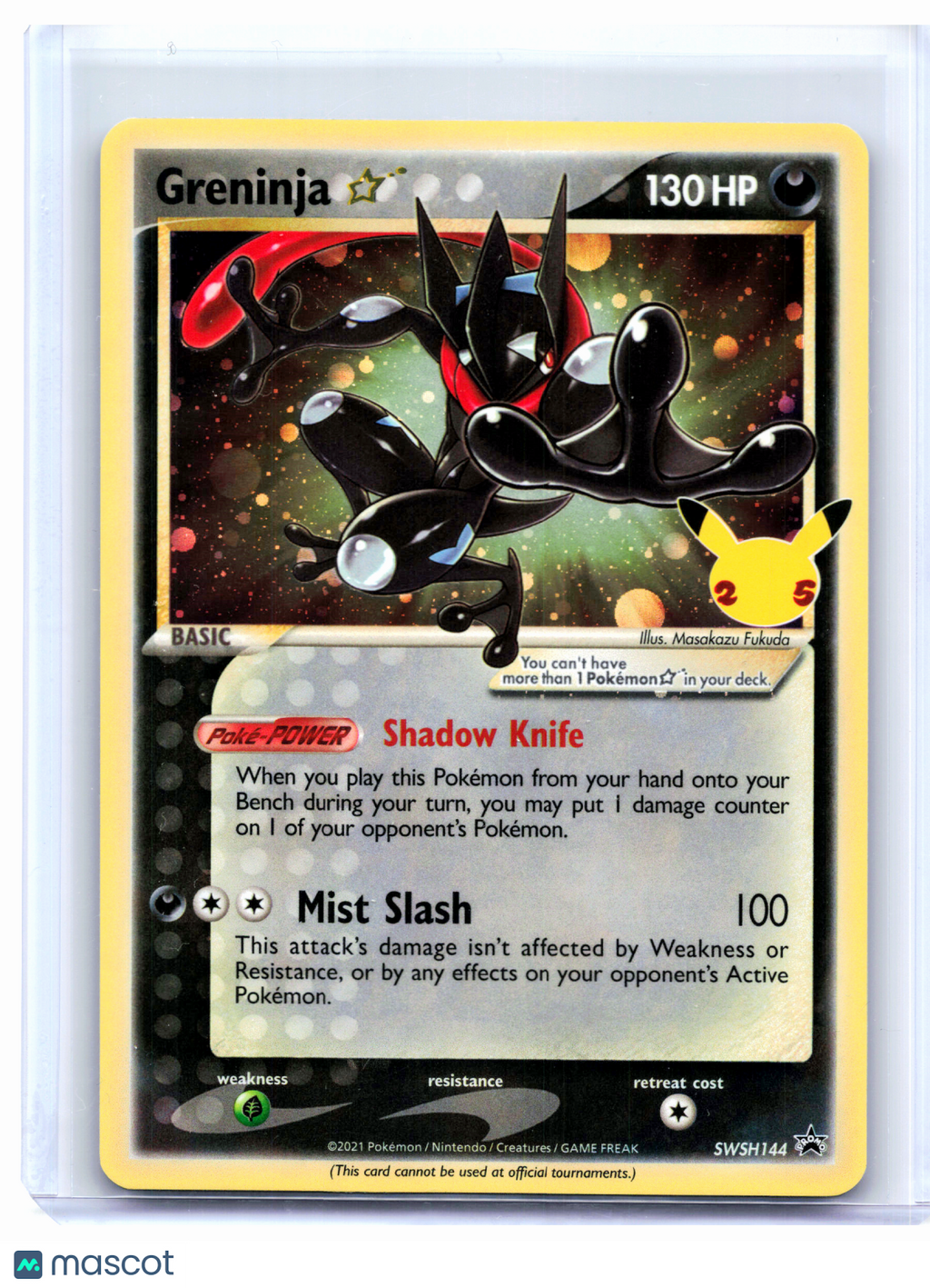 2021 Pokemon—Greninja ☆ #SWSH144 Celebrations—Black Star Promo Holo [LP]