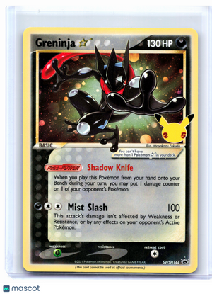 2021 Pokemon—Greninja ☆ #SWSH144 Celebrations—Black Star Promo Holo [LP]