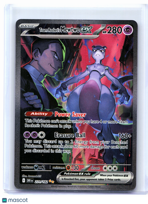2025 Pokemon—Team Rocket's Mewtwo ex #231/182 Destined Rivals—SIR Holo [LP]