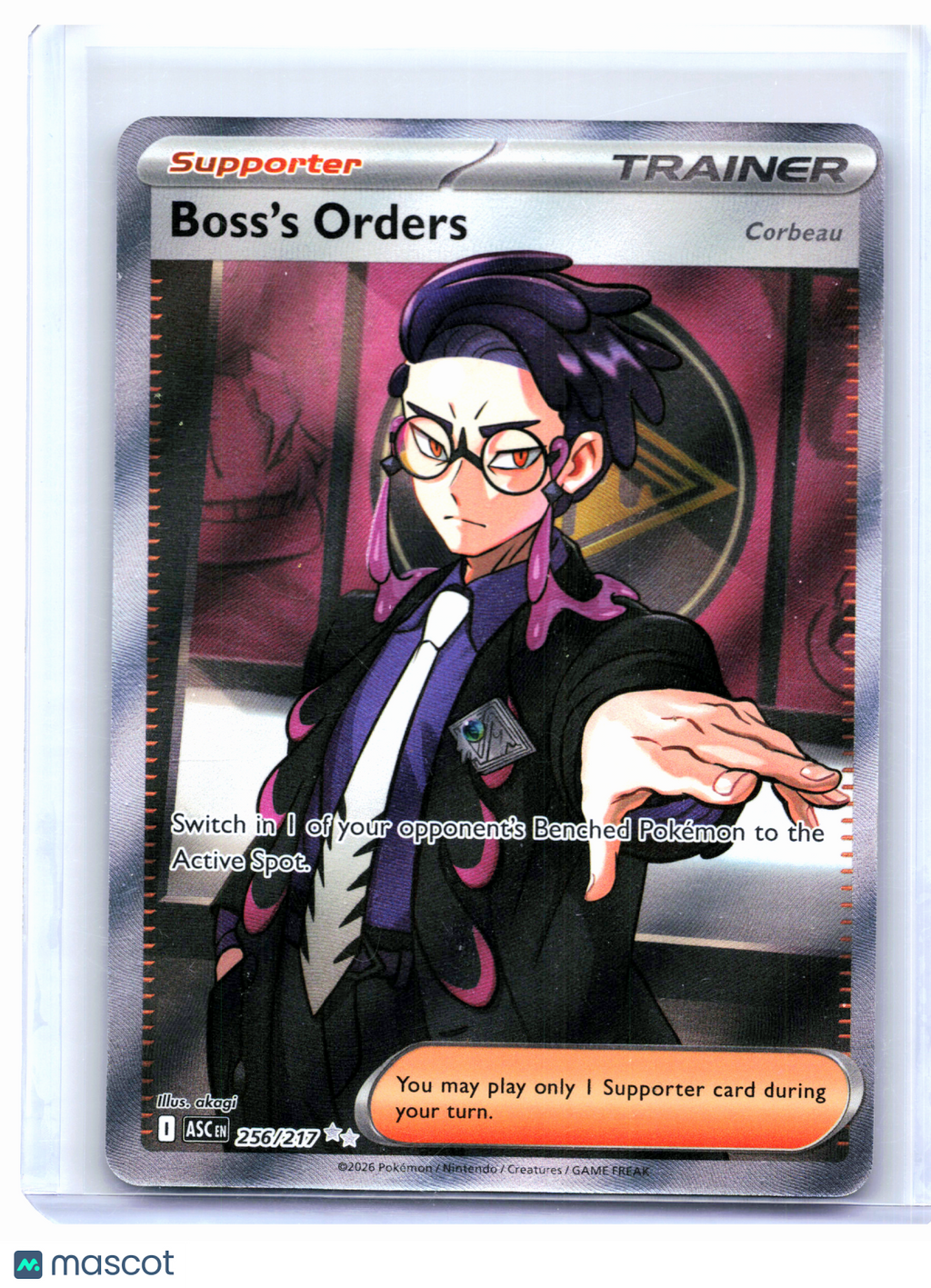 2026 Pokemon—Boss's Orders #256/217 Ascended Heroes—Ultra Rare Holo [LP]