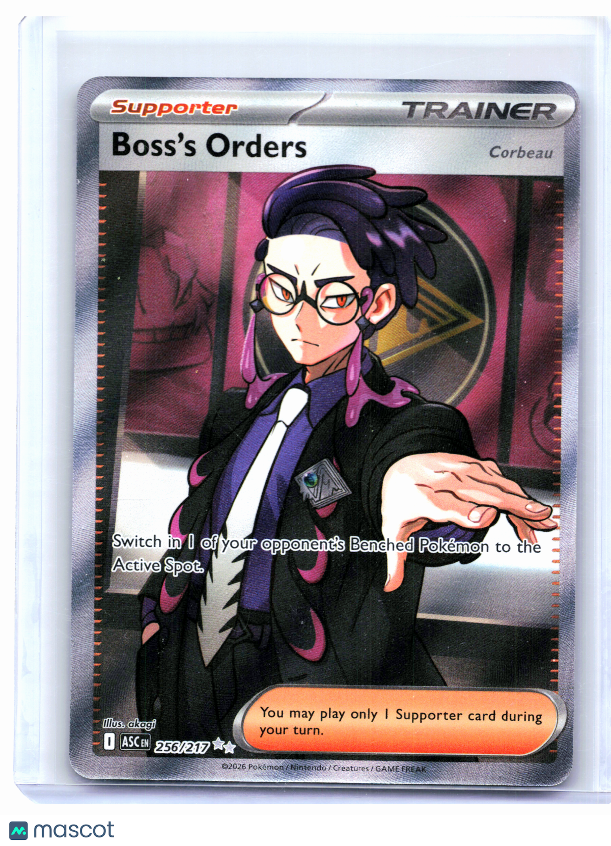 2026 Pokemon—Boss's Orders #256/217 Ascended Heroes—Ultra Rare Holo [LP]