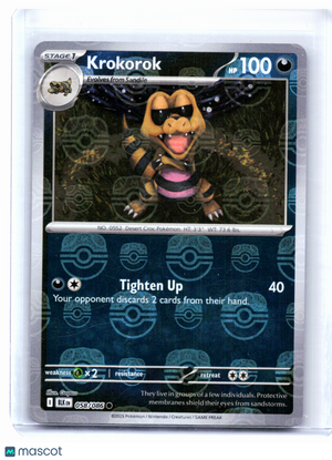 2025 Pokemon—Krokorok (Master Ball Pattern) #058/086 Black Bolt—Common [LP]