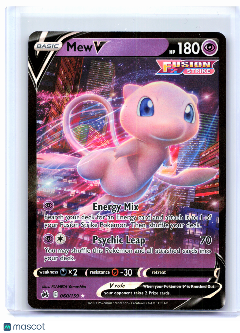 2023 Pokemon—Mew V #060/159 Crown Zenith—Ultra Rare Holo [Moderately Played]