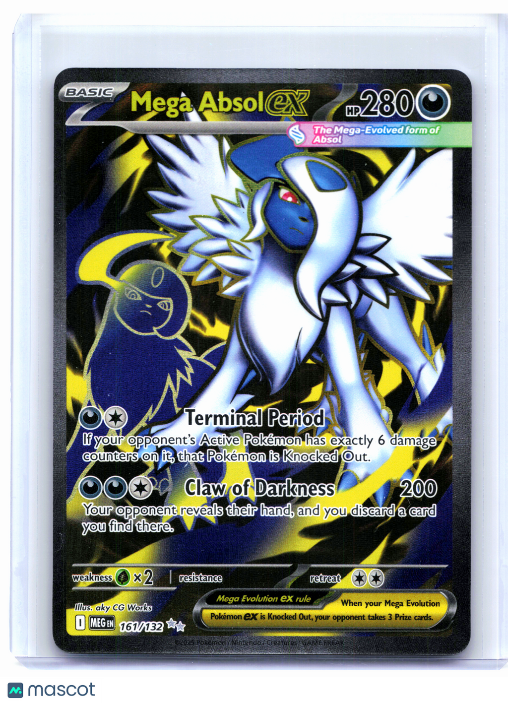 2025 Pokemon—Mega Absol ex #161/132 Mega Evolution Base Set—Ultra Rare Holo [MP]