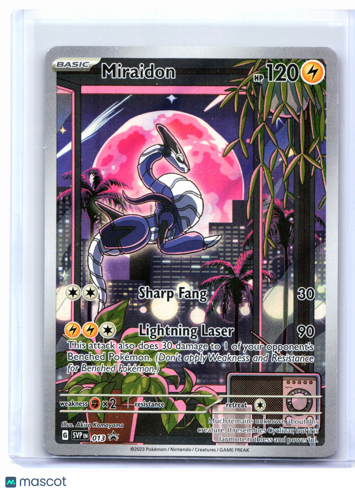 2023 Pokemon—Miraidon #013 Scarlet & Violet Promo—Black Star Promo Holo [DMG]