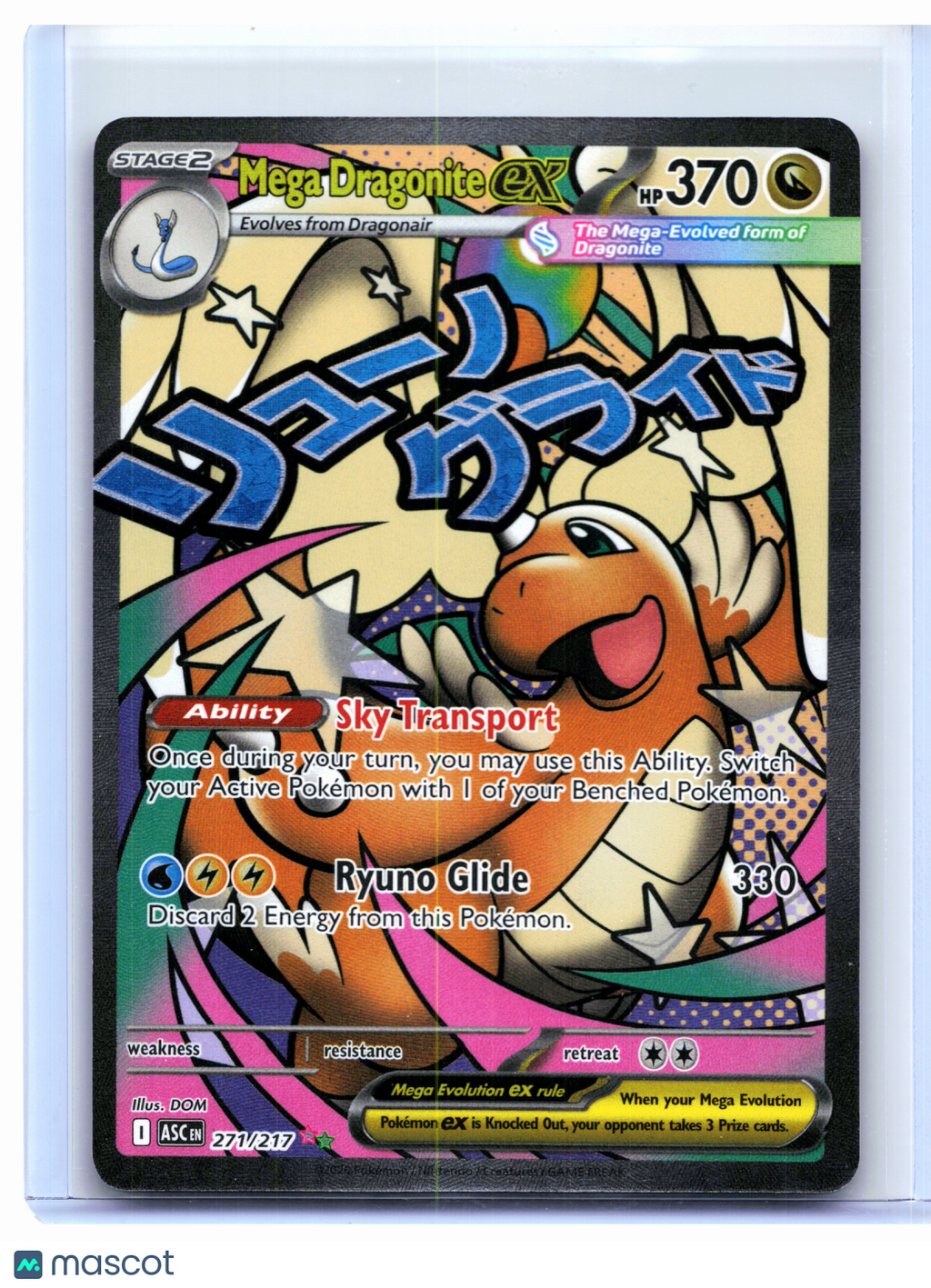 2026 Pokemon—Mega Dragonite ex #271/217 Ascended Heroes—Mega Attack Rare Holo