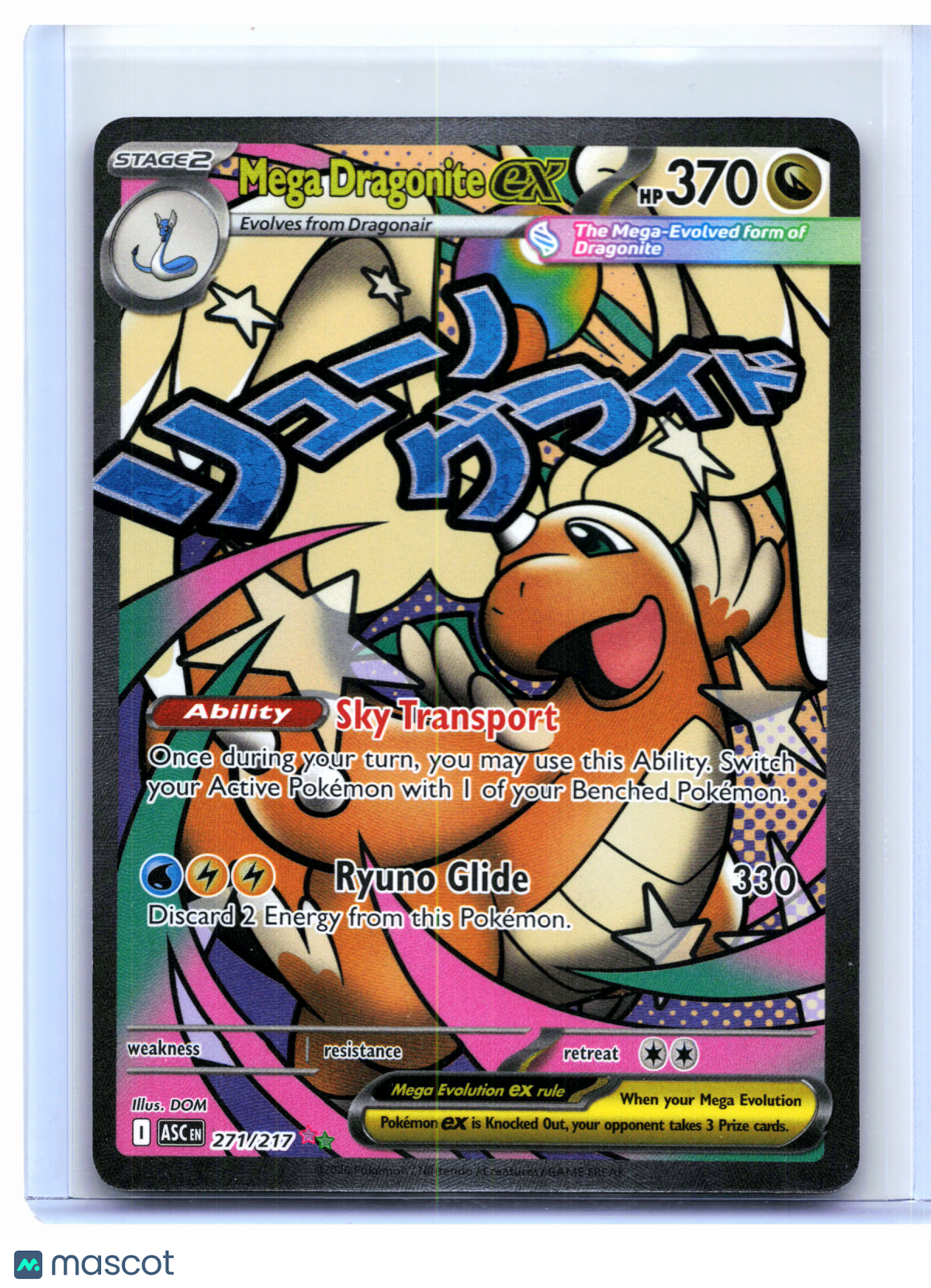 2026 Pokemon—Mega Dragonite ex #271/217 Ascended Heroes—Mega Attack Rare Holo