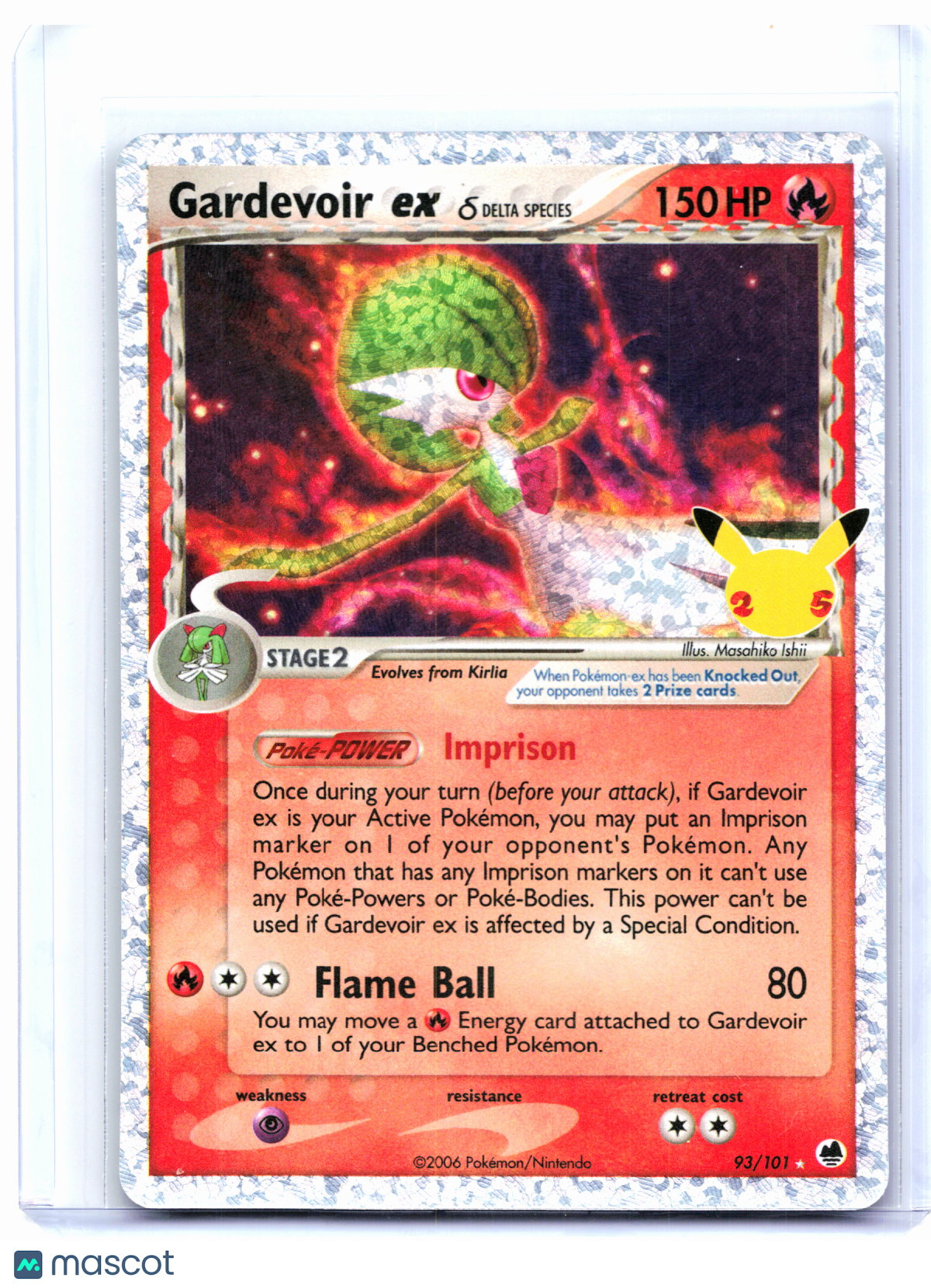2021 Pokemon—Gardevoir ex (Delta Species) #93/101 CCC—Classic Collection Holo