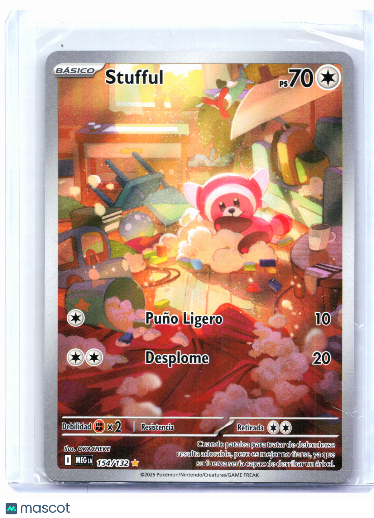 2025 Pokemon—Stufful #154/132 Mega Evolution Base Set—Illustration Rare Spanish