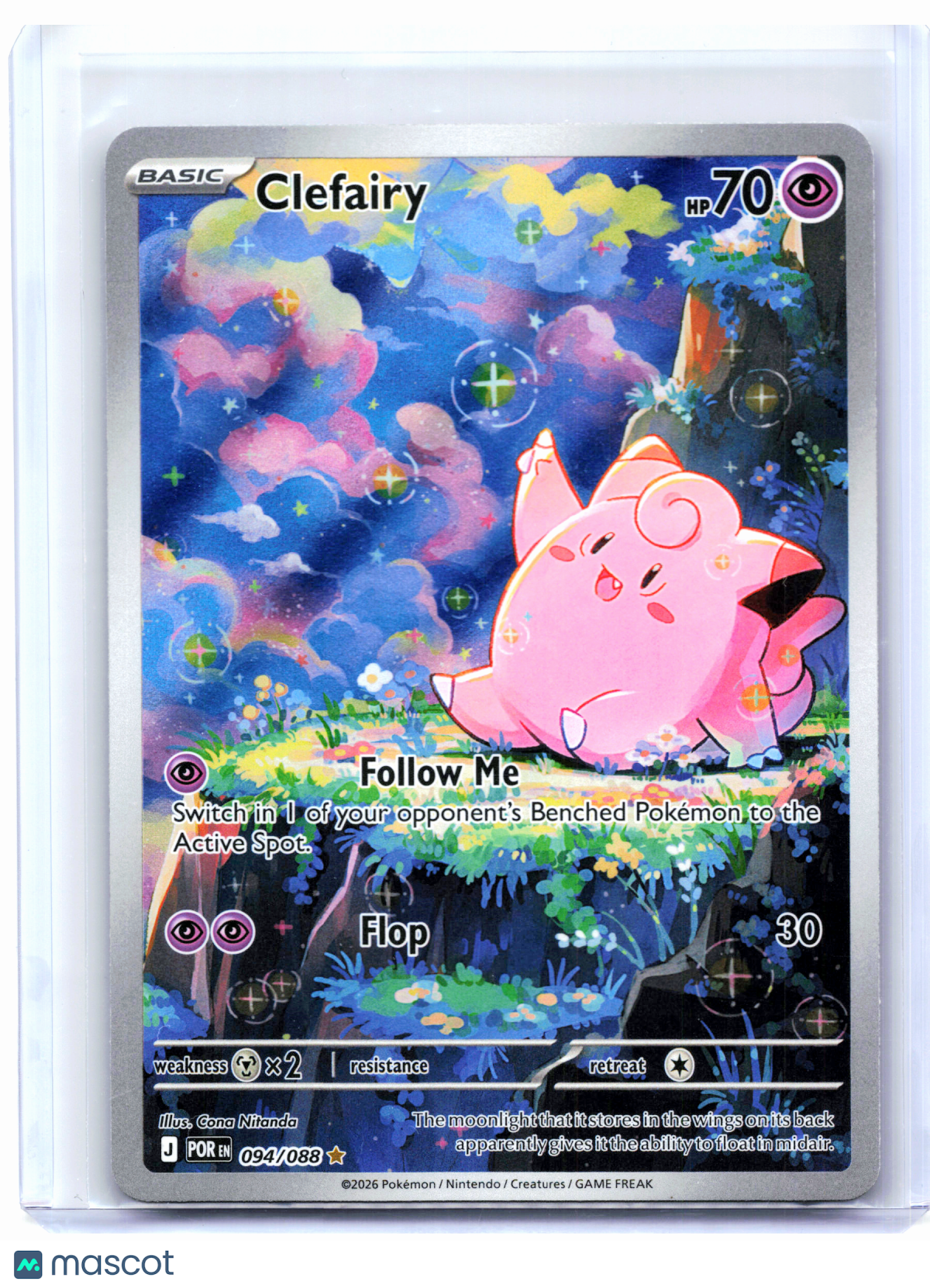 2026 Pokemon—Clefairy #094/088 Perfect Order—Illustration Rare Holo