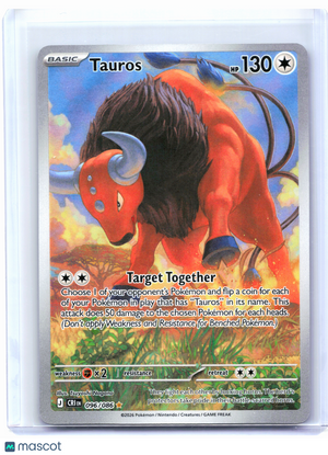 2026 Pokemon—Tauros #096/086 Chaos Rising—Illustration Rare Holo