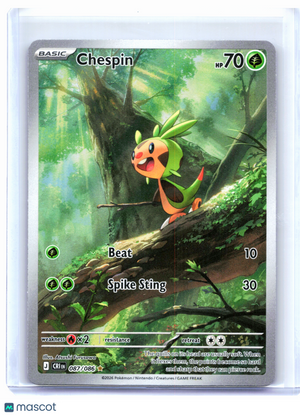 2026 Pokemon—Chespin #087/086 Chaos Rising—Illustration Rare Holo