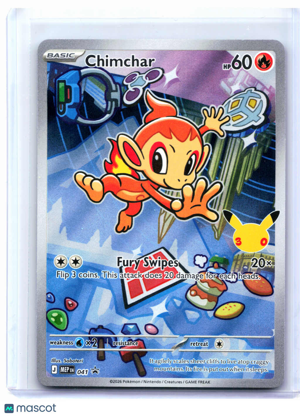 2026 Pokemon—Chimchar #041 Mega Evolution Promo—Black Star Promo Holo