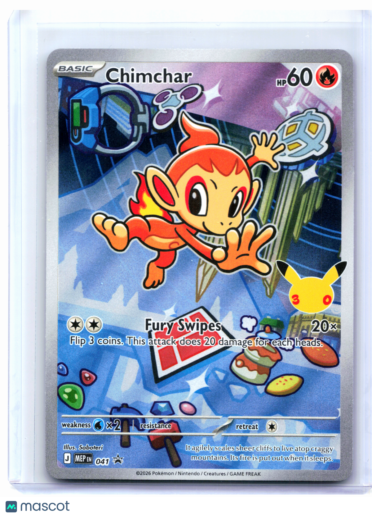 2026 Pokemon—Chimchar #041 Mega Evolution Promo—Black Star Promo Holo