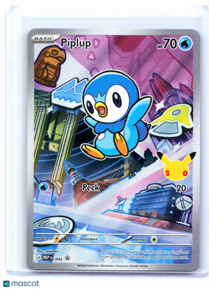 2026 Pokemon—Piplup #042 Mega Evolution Promo—Black Star Promo Holo