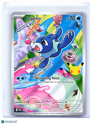 2026 Pokemon—Popplio #045 Mega Evolution Promo—Black Star Promo Holo