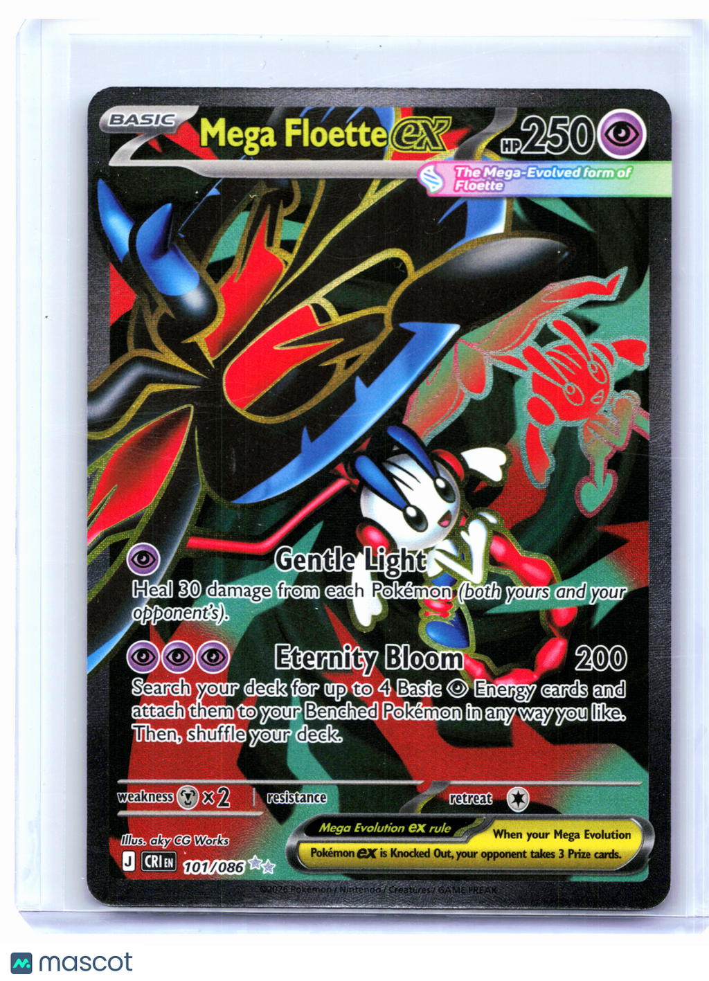 2026 Pokemon—Mega Floette ex #101/086 Chaos Rising—Ultra Rare Holo