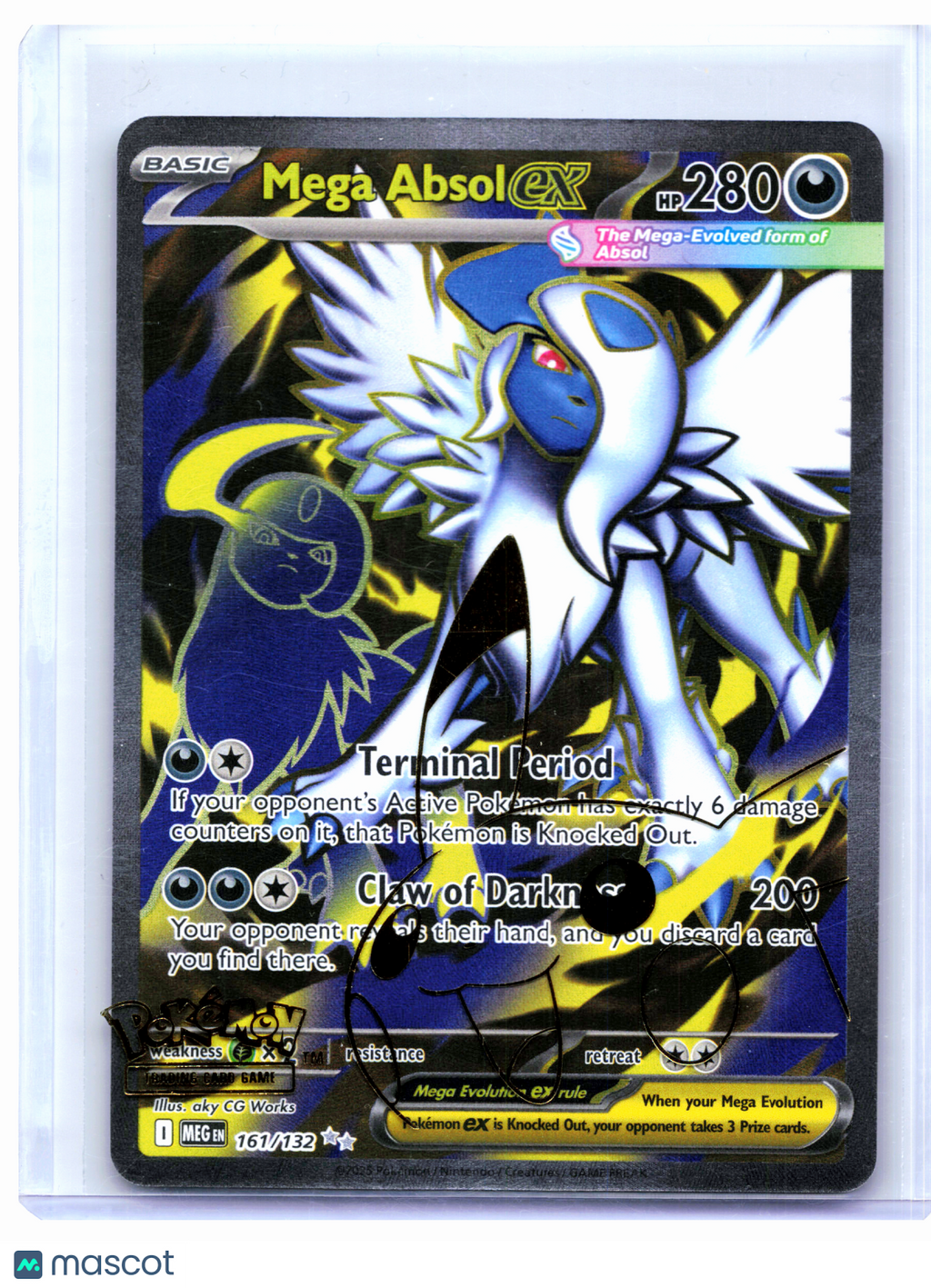 2025 Pokemon—Mega Absol ex #161/132 Mega Evolution Base Set—Ultra Rare Holo [LP]