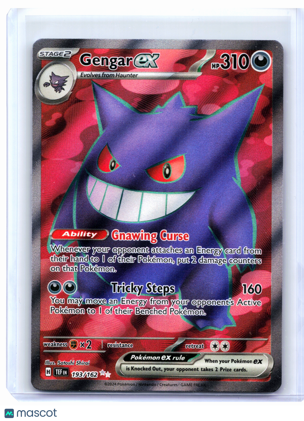 2024 Pokemon—Gengar ex #193/162 Temporal Forces—Ultra Rare Holo [Lightly Played]