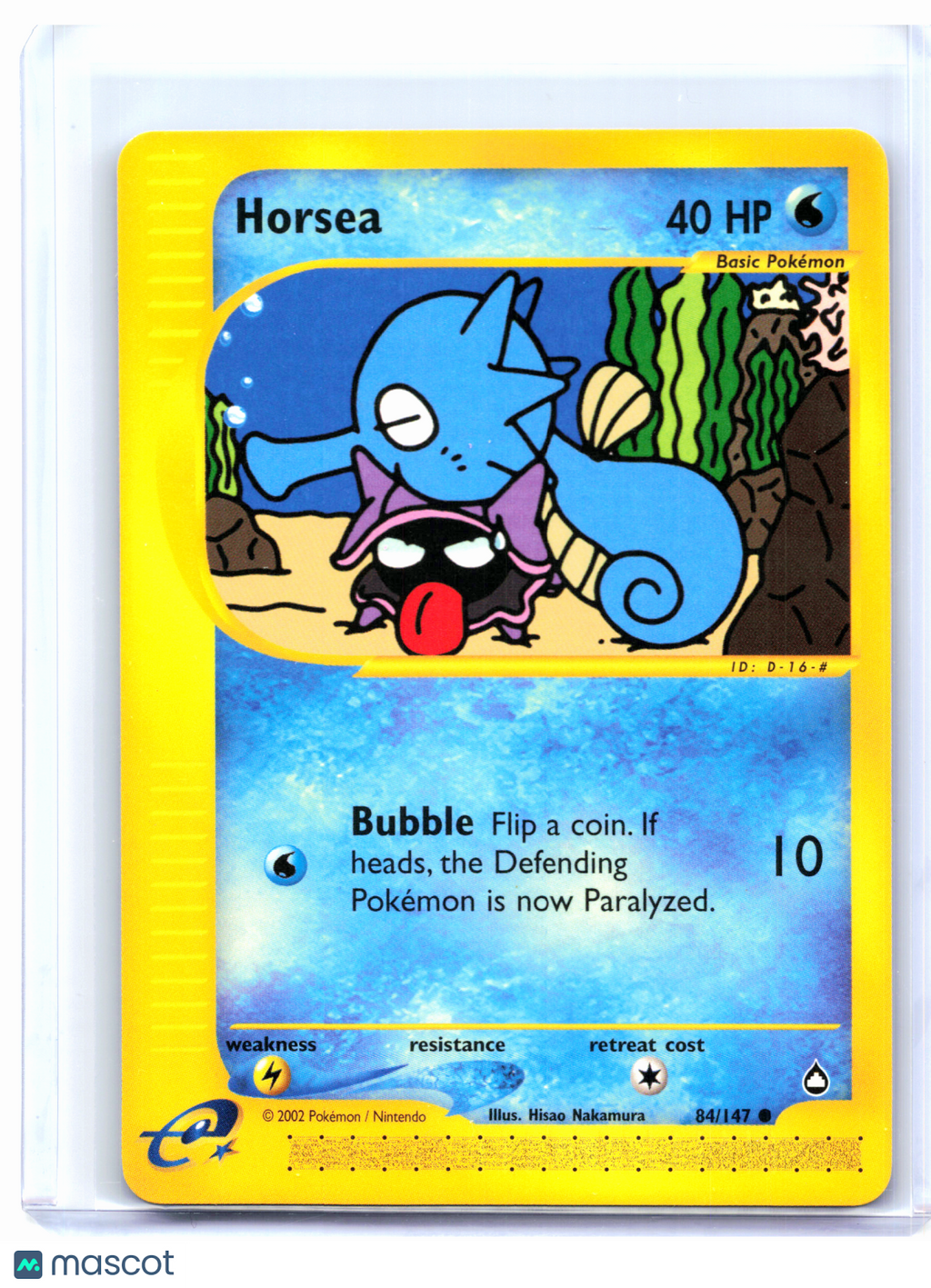 2002 Pokemon—Horsea #84/147 Aquapolis—Common Nonholo [Lightly Played]