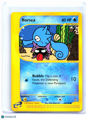 2002 Pokemon—Horsea #84/147 Aquapolis—Common Nonholo [Lightly Played]