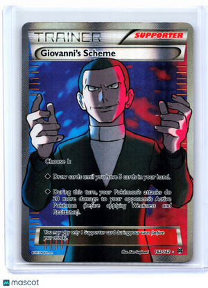 2015 Pokemon—Giovanni's Scheme (Full Art) #162/162 BREAKthrough—Ultra Rare [MP]