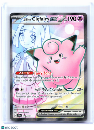 2025 Pokemon—Lillie's Clefairy ex #173/159 Journey Together—Ultra Rare Holo [MP]