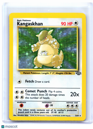 1999 Pokemon—Kangaskhan #5/64 Jungle—Holo Rare [Moderately Played]