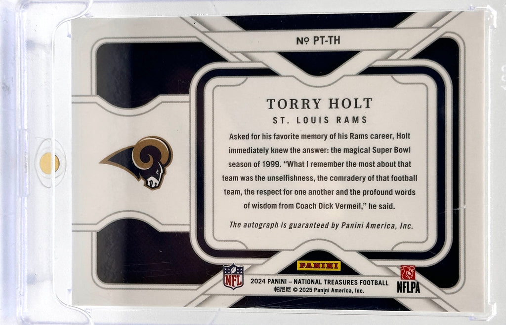 2025 Panini National Treasures Personalized Football—Torry Holt #PT-TH 07/25