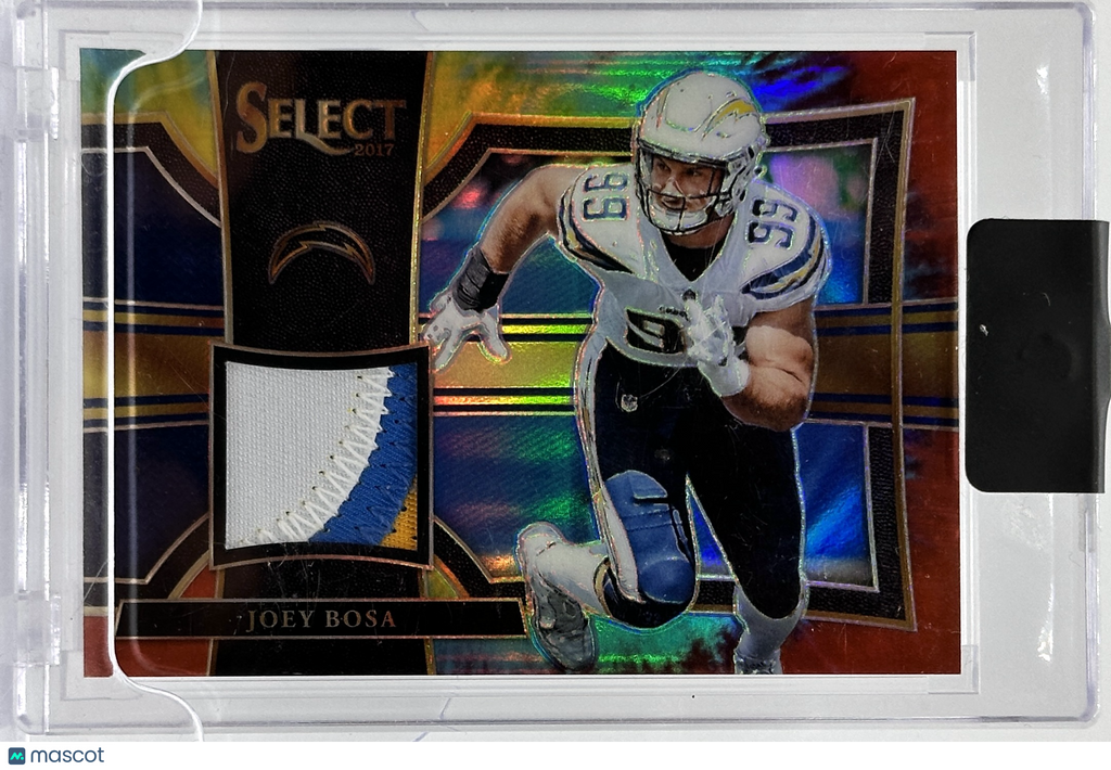 2018 Panini Select Football—Joey Bosa #30 Tie-Dye Prizm 09/25 Patch Memorabilia